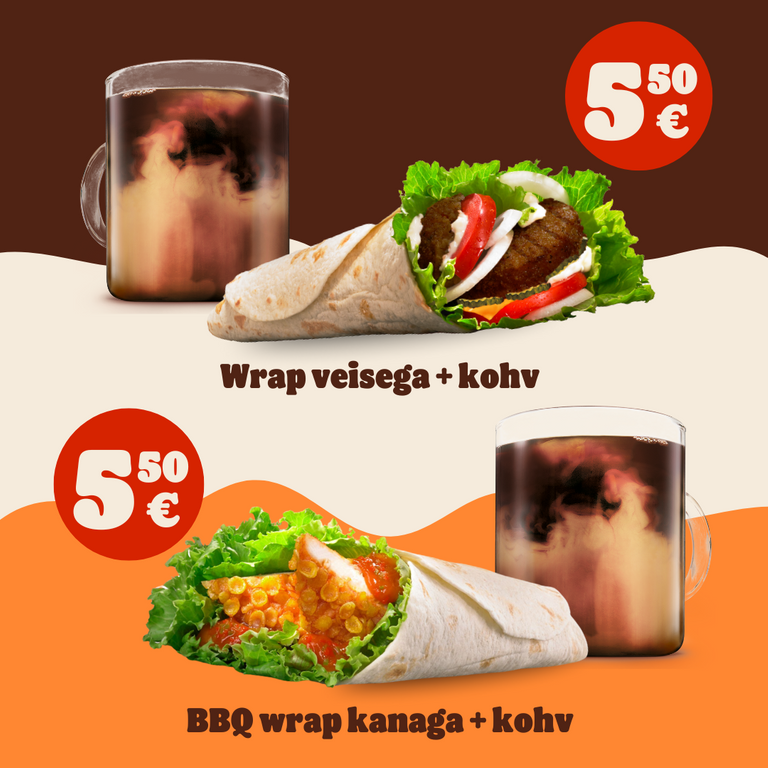 Wrap + kohv kampaaniapilt